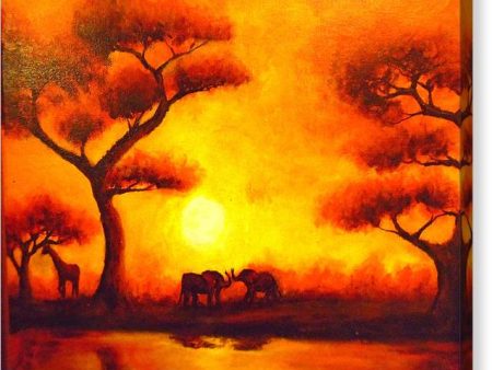 African Sunset  - Canvas Print Supply