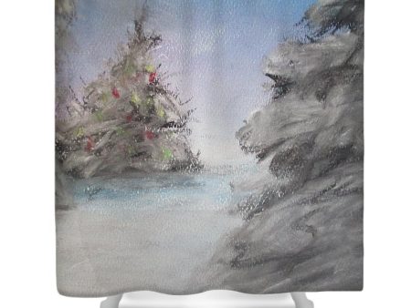 Snowy Eve - Shower Curtain Online Sale