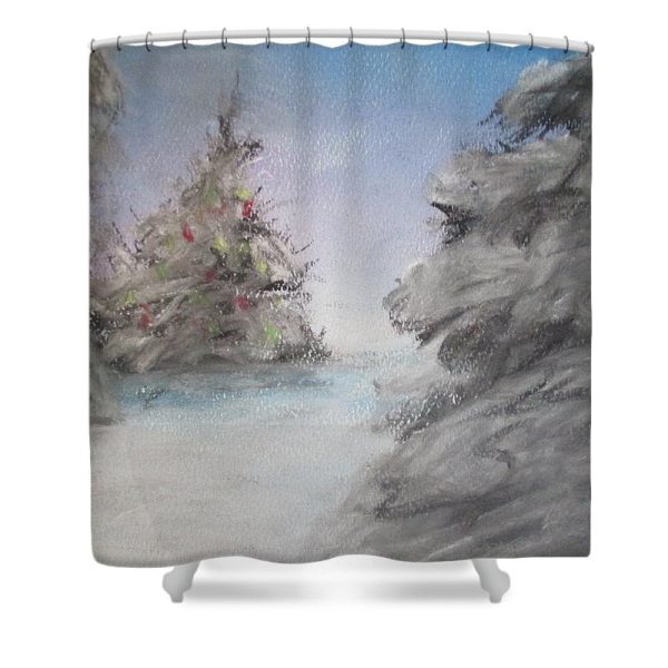 Snowy Eve - Shower Curtain Online Sale